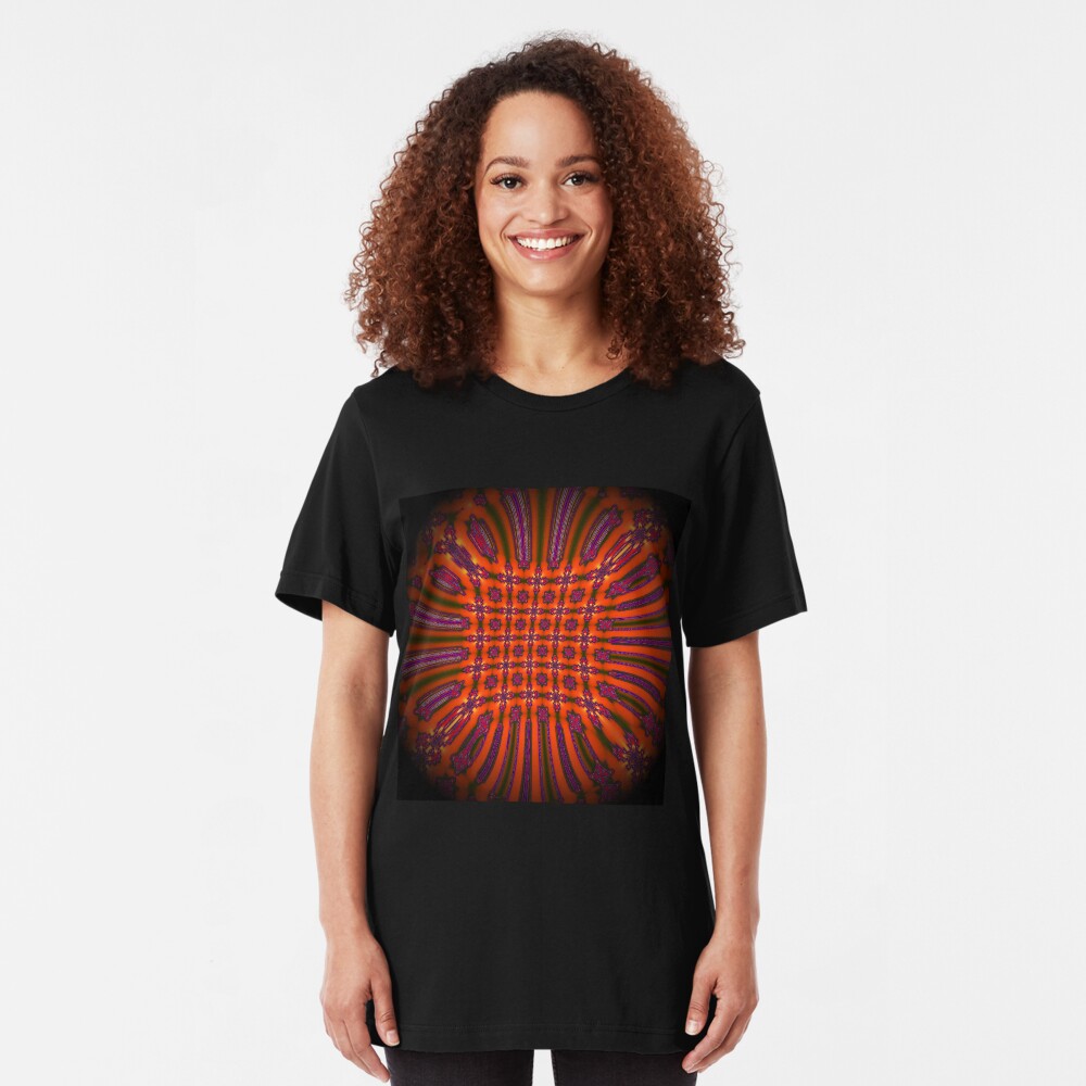 Red Pattern Slim Fit T-Shirt