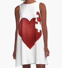 Puzzle heart A-Line Dress
