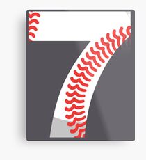 Number 7 Baseball #7 Metal Print