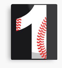 Number 1 Baseball #1 Metal Print