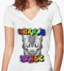 Furry Pride Women's Fitted V-Neck T-Shirt