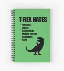 Cuaderno de espiral T-Rex odia la lista de balas