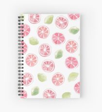 Watercolor Grapefruit and Limes Spiral Notebook