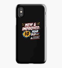 Funny 10th Retro Birthday 10 Yr Old Comical Cartoon iPhone Case