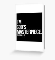 I'm God's Masterpiece Bible Scripture Verse Christian Gift Greeting Card