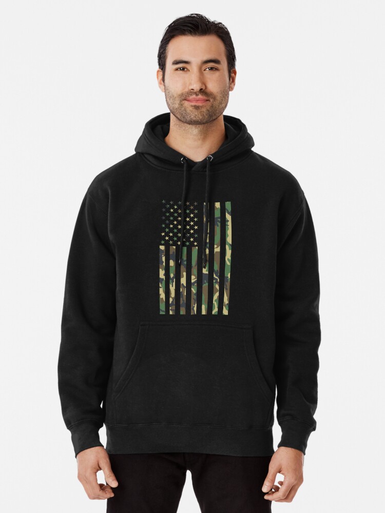 camo american flag hoodie