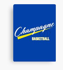 Champagne Basket 1 Blue Canvas Print