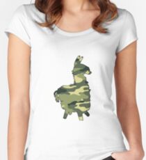 mimetic lama Women's Fitted Scoop T-Shirt