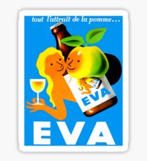 EVA ; Vintage Apple Juice Advertising Print Sticker