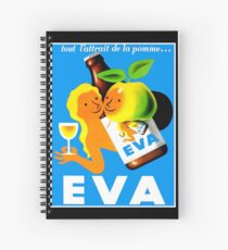 EVA ; Vintage Apple Juice Advertising Print Spiral Notebook