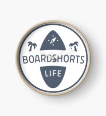 Boardshortslife minimalist logo, blue Clock