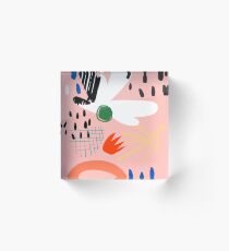 Abstract Florals Acrylic Block