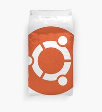 Ubuntu logo orange / white Duvet Cover