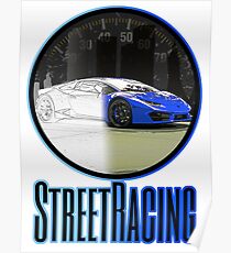 Streetracing Concept - Blue by "Sykeazt" Poster