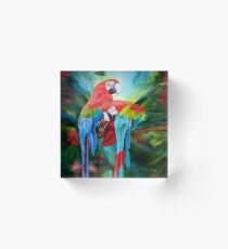 Tropic Spirits - Macaws Acrylic Block