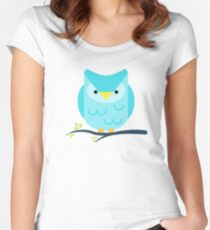 Cute little owl Women's Fitted Scoop T-Shirt