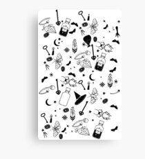 Hadnd painted magic symbols Canvas Print