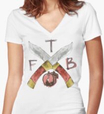 The Front Bottoms Peach Women's Fitted V-Neck T-Shirt