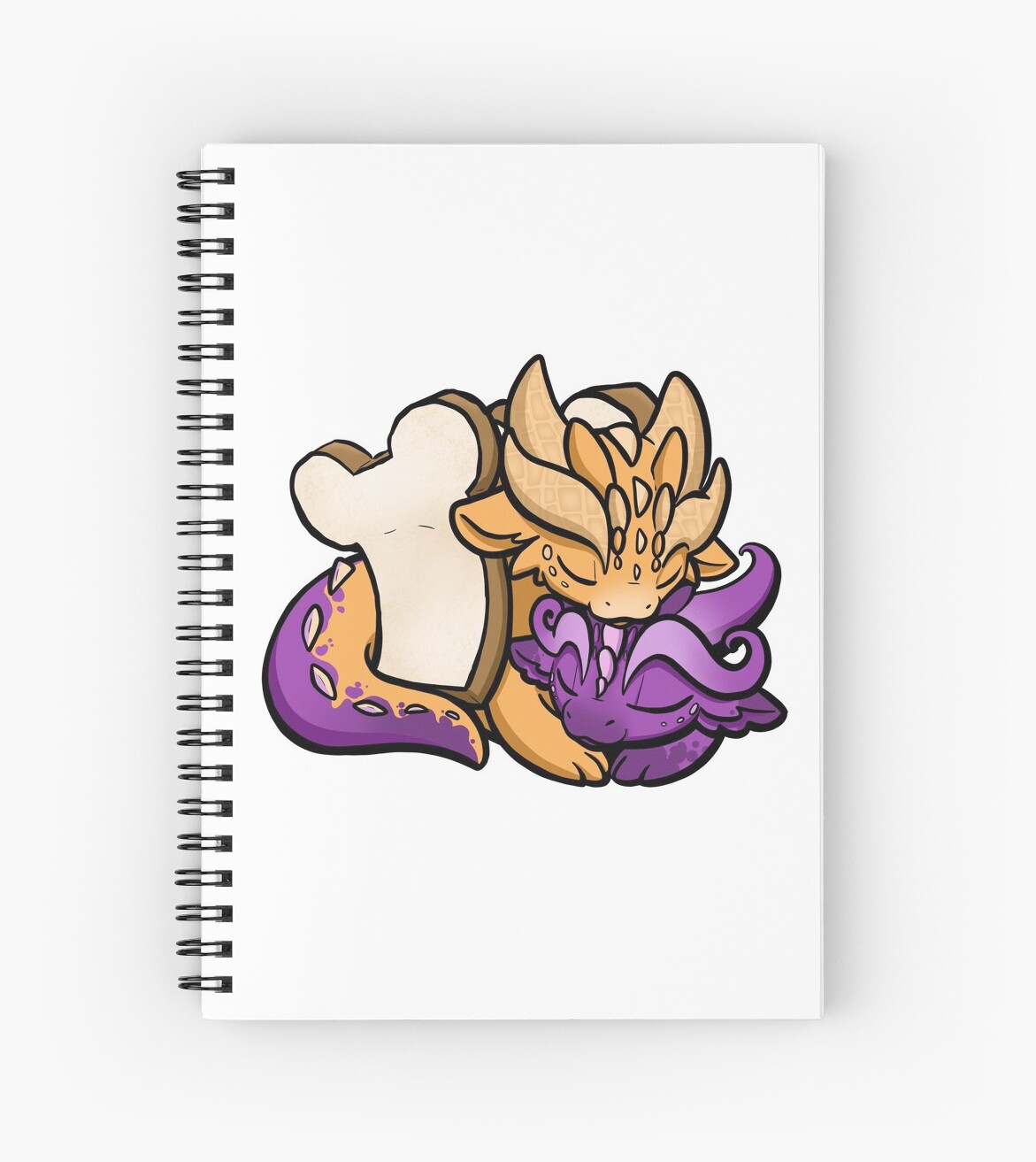 Peanut Butter Jelly Dragon Spiral Notebook By Bgolins Redbubble