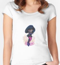 Shy black mermaid Women's Fitted Scoop T-Shirt
