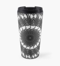 Gray Kaleidoscope Art 14 Travel Mug