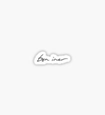 Bon iver signature sticker Sticker