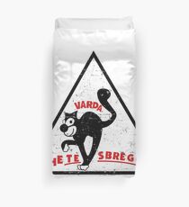 162ª Squadriglia, 161ºGruppo, "varda che te sbrego!" (Pay attention... I'll scratch you!) - White Grunge Style Duvet Cover