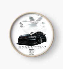 Lancer Evolution X (Black) Clock