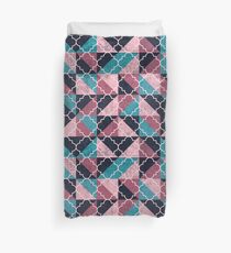 Arabesque Mosaic - Pink and Turquoise Duvet Cover