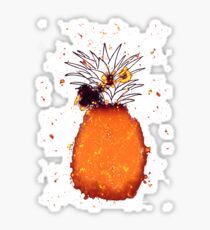 Pineapple fruit burning Sticker