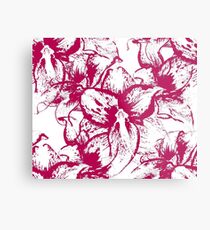 Pattern with flowers of amaryllis Metal Print