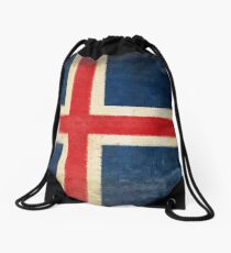 Iceland flag Drawstring Bag