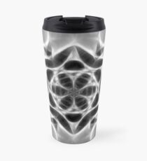 Gray Kaleidoscope Art 24 Travel Mug