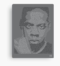 Jay-Z Lyric Portrait Canvas Print