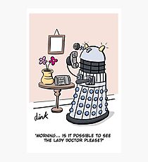 Female Doctor Who Cartoon Photographic Print
