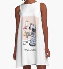 Female Doctor Who Cartoon A-Line Dress