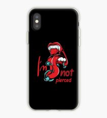 Look I'm Not Pierced Vintage Vampire iPhone Case