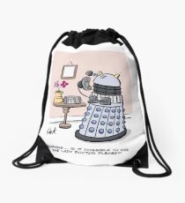 Female Doctor Who Cartoon Drawstring Bag