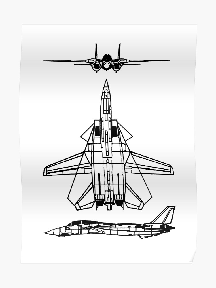 F 14 Tomcat Drawing