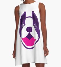 Happy Puppy Face A-Line Dress