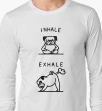 Inhale Exhale Llamaste Dog Long Sleeve T-Shirt
