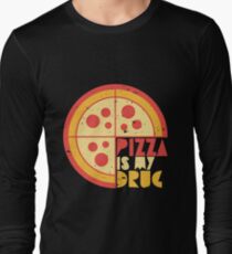 Pizza Is My Drug Retro Pizza Graphic Lovers Cute Gift Idea Long Sleeve T-Shirt