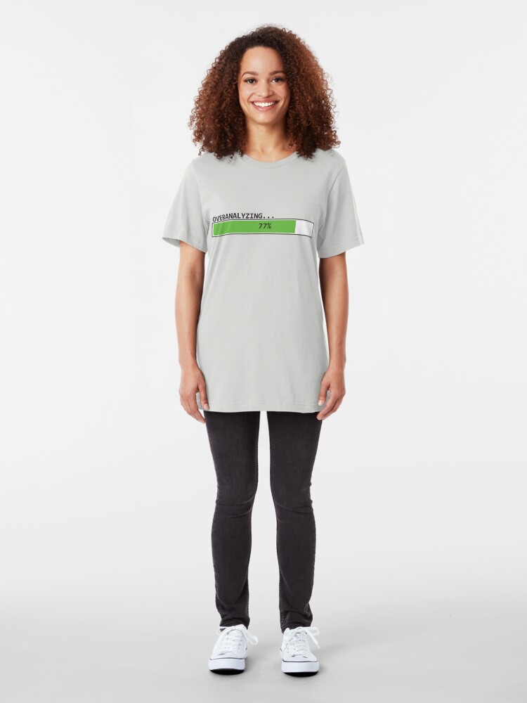 Alternate view of Overanalyzing in Progress Slim Fit T-Shirt