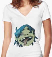 Gorillaz 2D Women's Fitted V-Neck T-Shirt