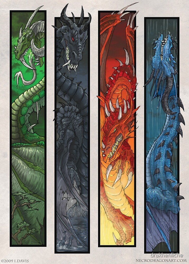 Elemental Dragons By Drakhenliche Redbubble elemental-dragons-by-drakhenliche-redbubble