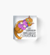 Kitty Power Snuggle Acrylic Block