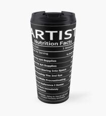 ARTIST Nutrition Facts Travel Mug