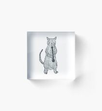 Meowtet: Obie Acrylic Block