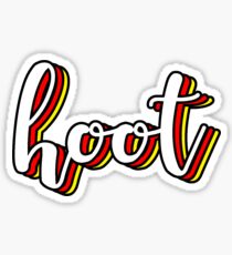 hoot retro Sticker