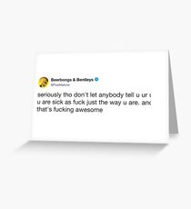 posty tweet Greeting Card
